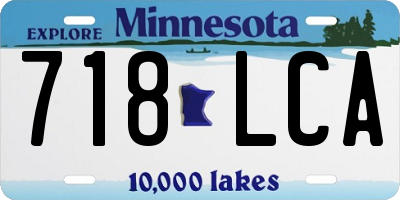 MN license plate 718LCA