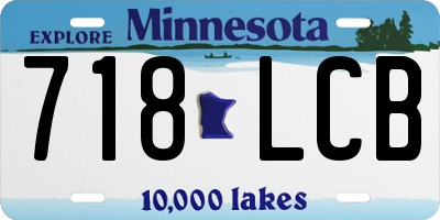 MN license plate 718LCB