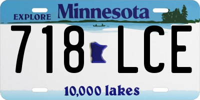 MN license plate 718LCE