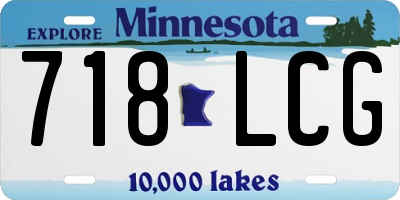 MN license plate 718LCG