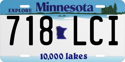 MN license plate 718LCI