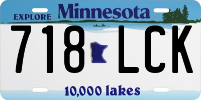 MN license plate 718LCK