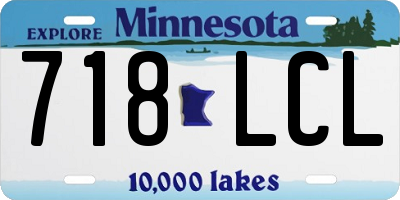 MN license plate 718LCL
