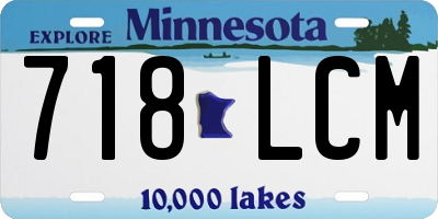 MN license plate 718LCM