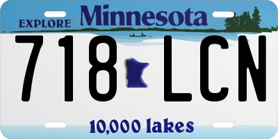 MN license plate 718LCN