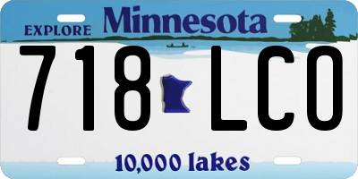 MN license plate 718LCO