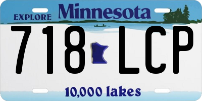 MN license plate 718LCP