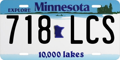 MN license plate 718LCS