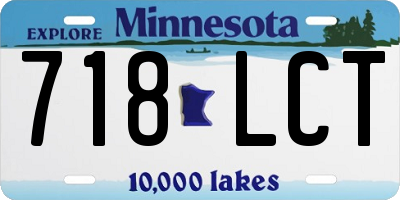 MN license plate 718LCT