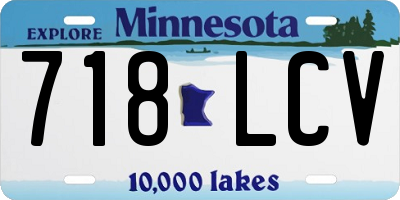 MN license plate 718LCV