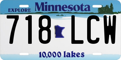 MN license plate 718LCW
