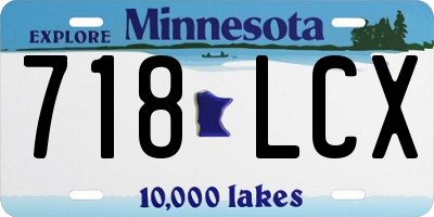 MN license plate 718LCX