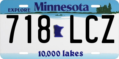 MN license plate 718LCZ