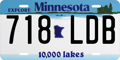 MN license plate 718LDB