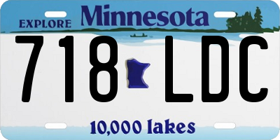 MN license plate 718LDC