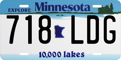 MN license plate 718LDG