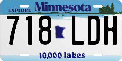MN license plate 718LDH