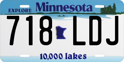 MN license plate 718LDJ