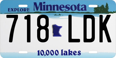 MN license plate 718LDK