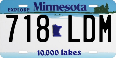 MN license plate 718LDM