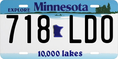 MN license plate 718LDO