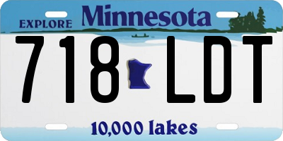 MN license plate 718LDT