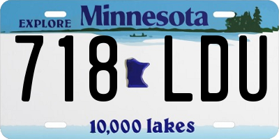 MN license plate 718LDU