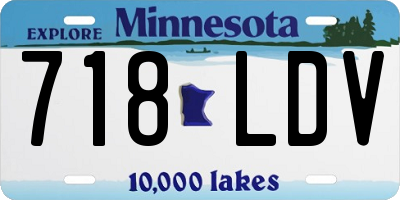 MN license plate 718LDV