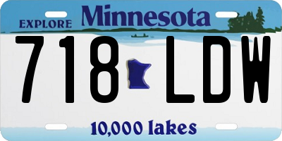 MN license plate 718LDW