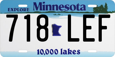 MN license plate 718LEF