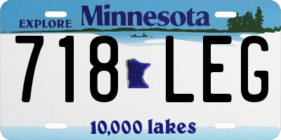 MN license plate 718LEG