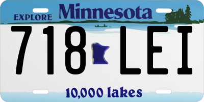 MN license plate 718LEI