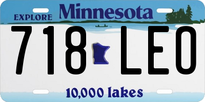 MN license plate 718LEO