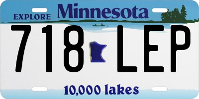 MN license plate 718LEP