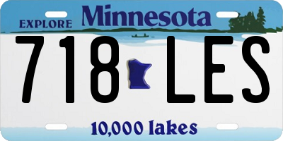 MN license plate 718LES