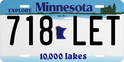 MN license plate 718LET