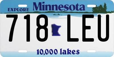 MN license plate 718LEU