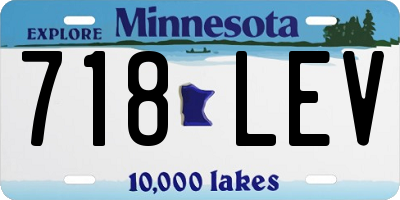 MN license plate 718LEV