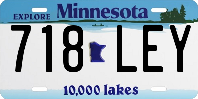 MN license plate 718LEY