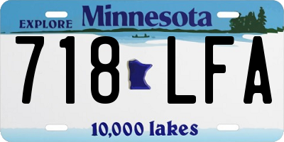 MN license plate 718LFA