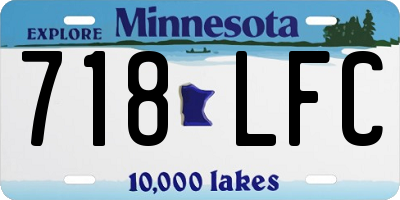 MN license plate 718LFC