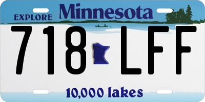 MN license plate 718LFF