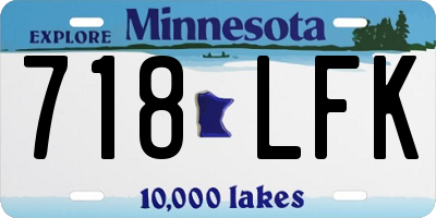 MN license plate 718LFK
