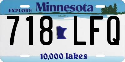 MN license plate 718LFQ