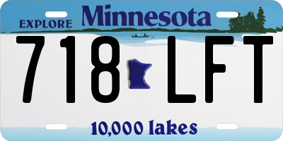 MN license plate 718LFT