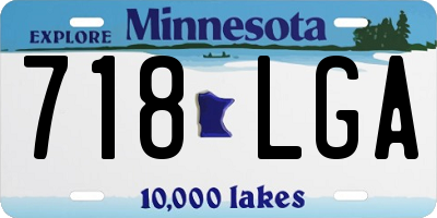 MN license plate 718LGA