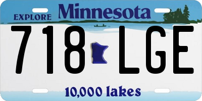 MN license plate 718LGE