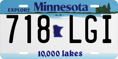 MN license plate 718LGI