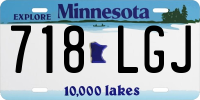 MN license plate 718LGJ