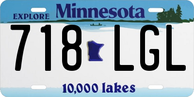MN license plate 718LGL